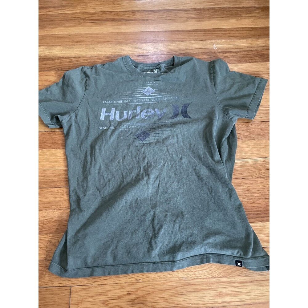 Hurley Mens Vtg Green Shirt Size Large Short Sleeve Warped Tour Blink 183 Cali